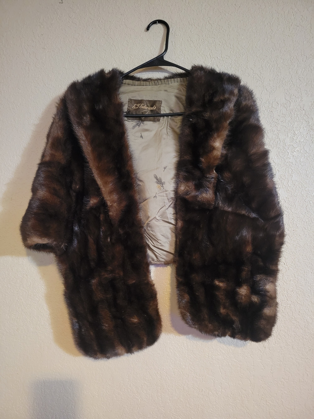 Vintage Style Brown Faux Fur Jacket